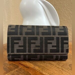 FENDI ZUCCA TRIFOLD WALLET